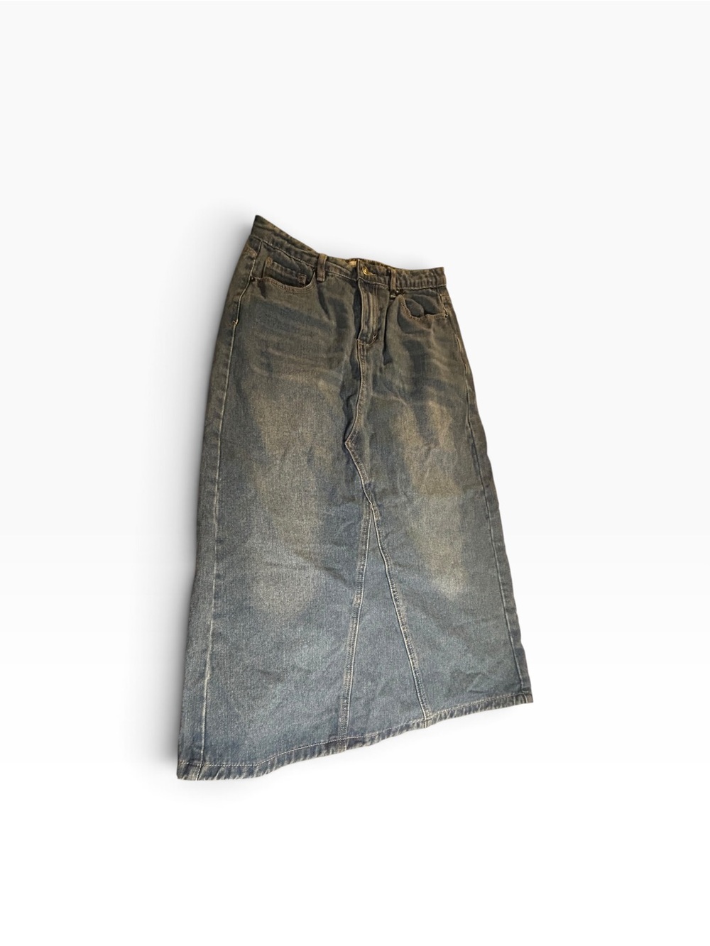 Forever 21 Denim Maxi Skirt Medium M Y2K 90s Long Blue Jean NWT